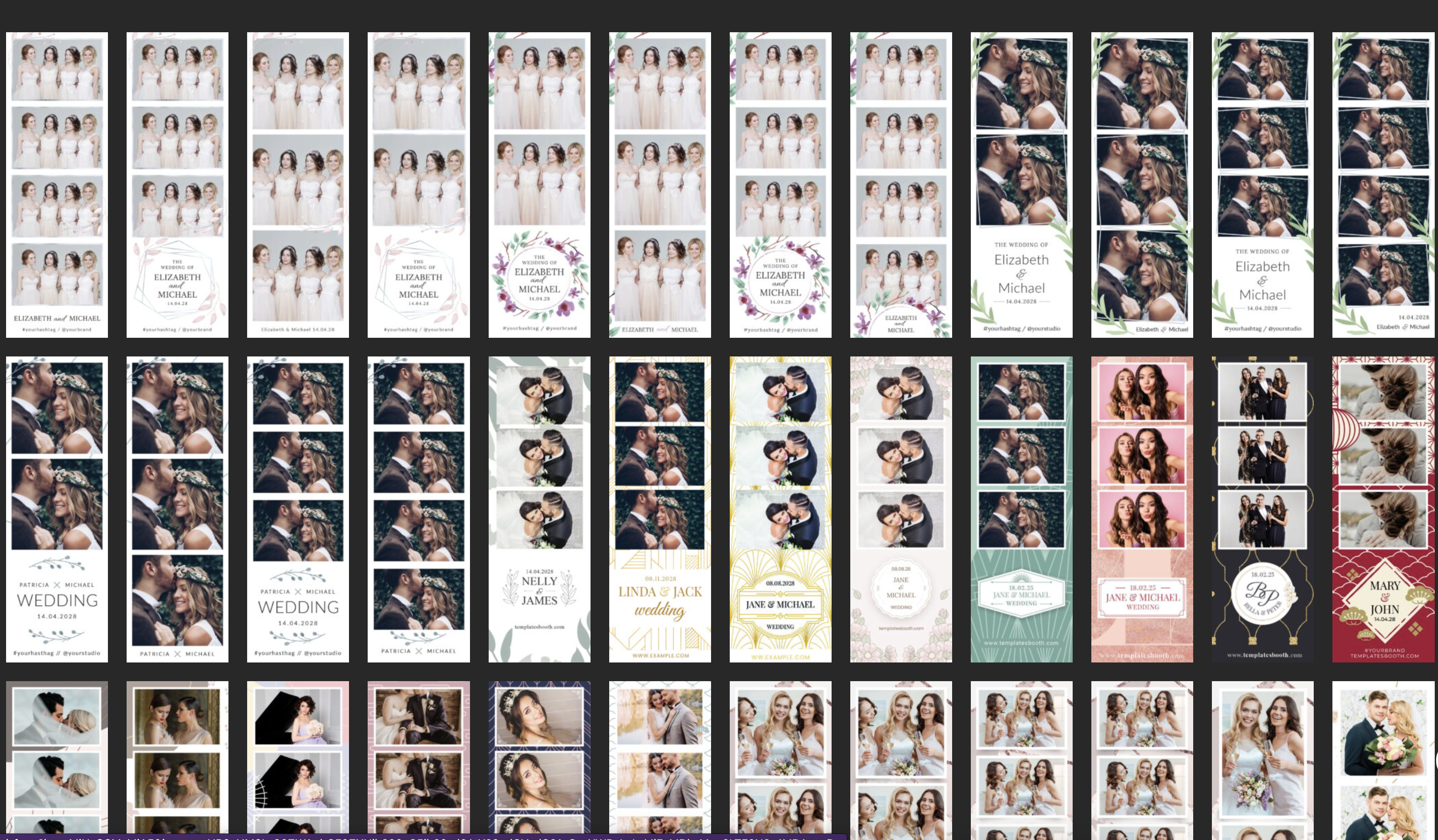 Variety of Photobooth Templates on Display | Alex Kaplan Photography