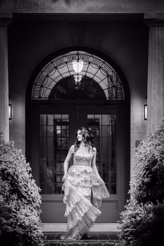 elegant portrait van vleck house nj black and white
