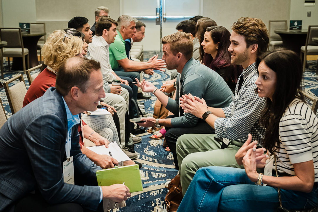 Attendees in breakout discussion during Subscription Show 2025 at Hyatt Regency Jersey City by Alex Kaplan Photography
