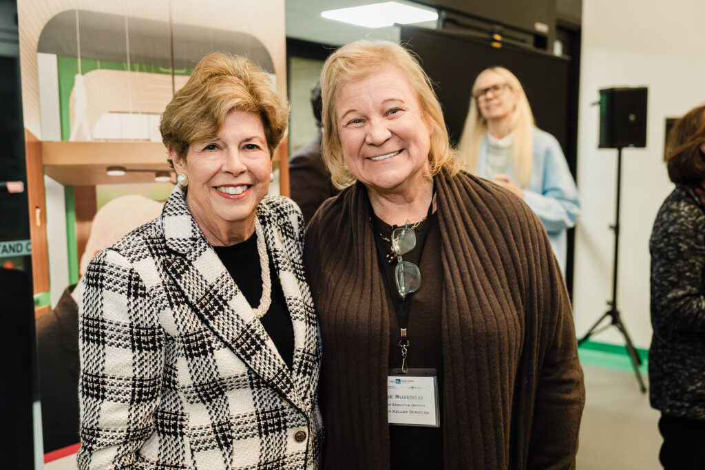 Attendees celebrating at Helen Keller National Center Walters-Smithdas Atrium unveiling event