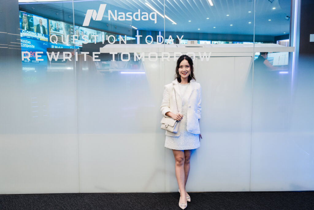 Nasdaq MarketSite corporate event photography Linkhome AI IPO ceremony Times Square Alex Kaplan