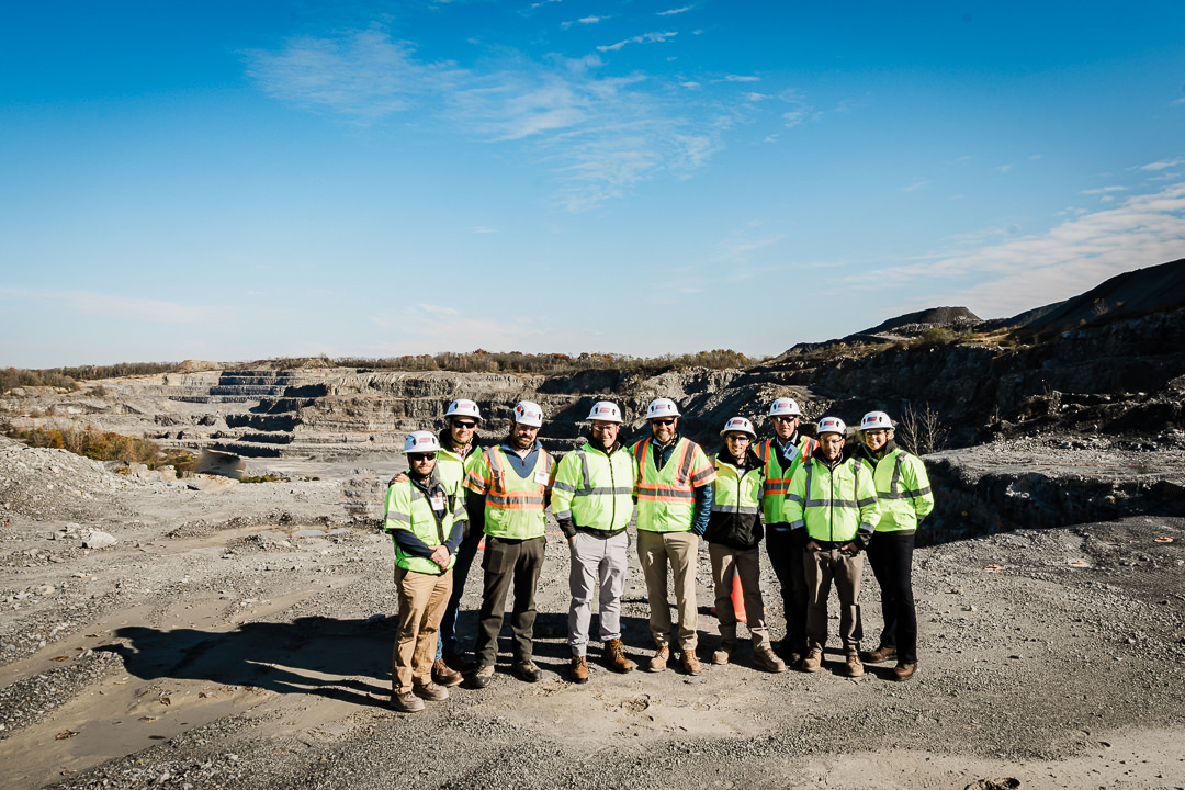 tilcon team photo quarry pit overlook