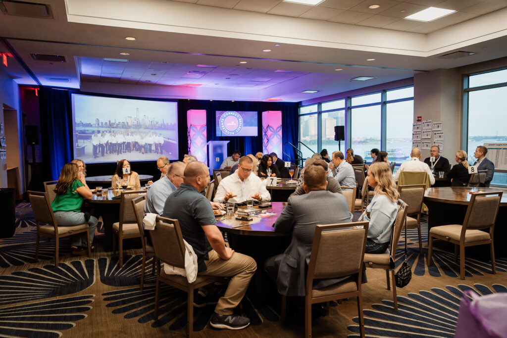 Professional casino tables with purple uplighting by Alex Kaplan