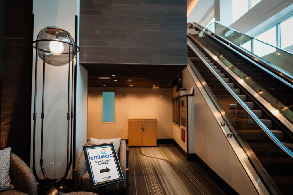Corporate casino night event signage by Alex Kaplan Photography