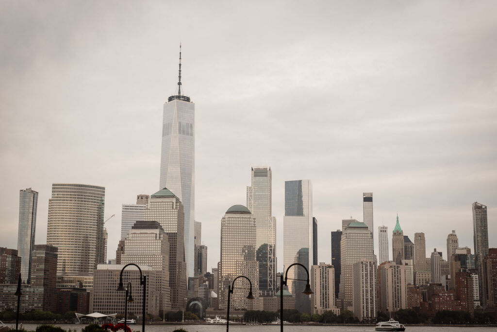 Manhattan skyline view from Jersey City corporate event venue photographed by Alex Kaplan