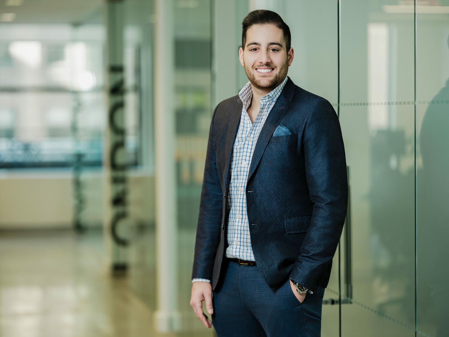 corporate headshot new jersey environmental portrait modern office alex kaplan