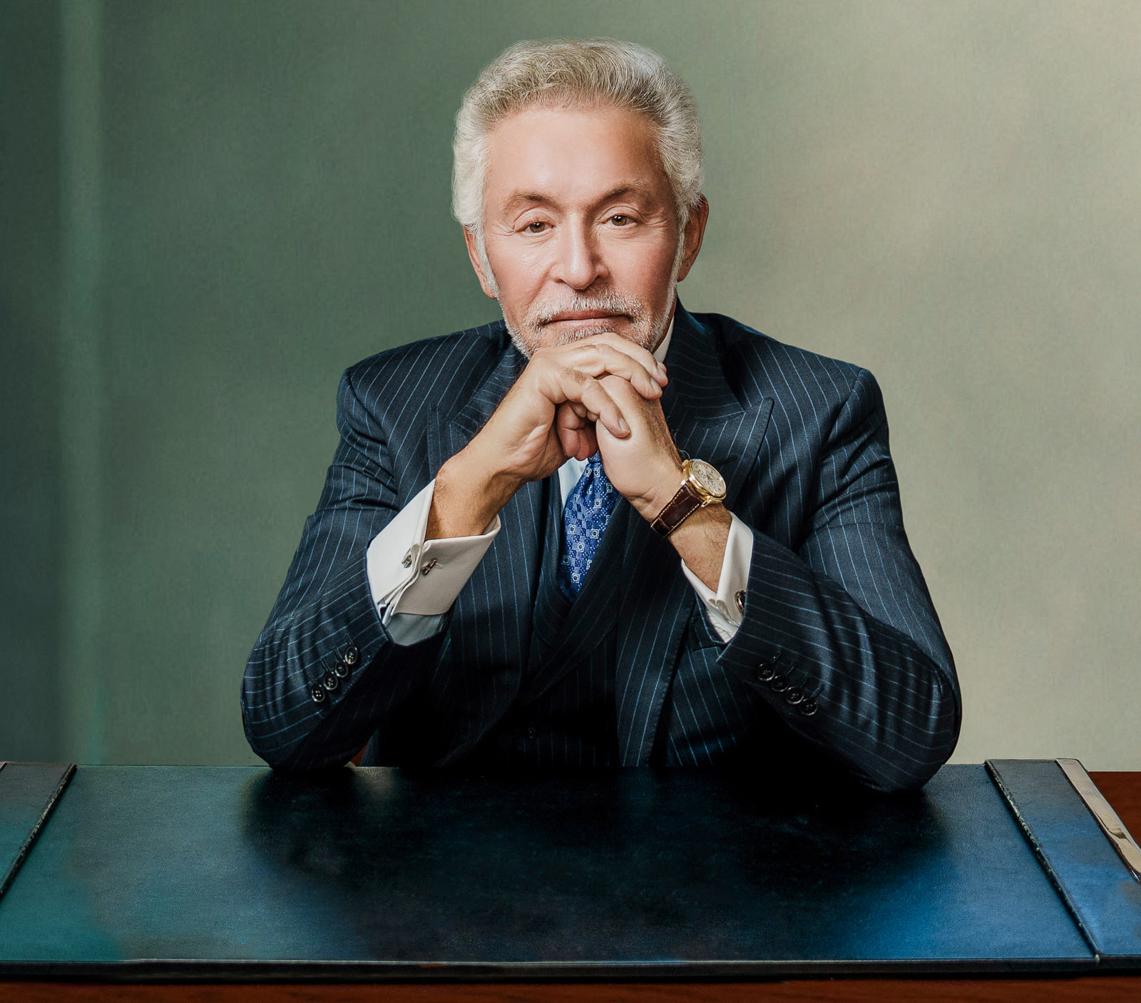 senior partner executive portrait green background bergen county attorney