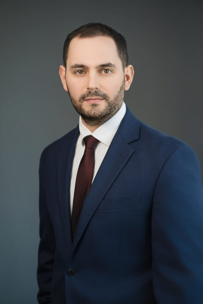 Modern executive headshot refresh for a professional in Northern New Jersey with direct eye contact and calm authority