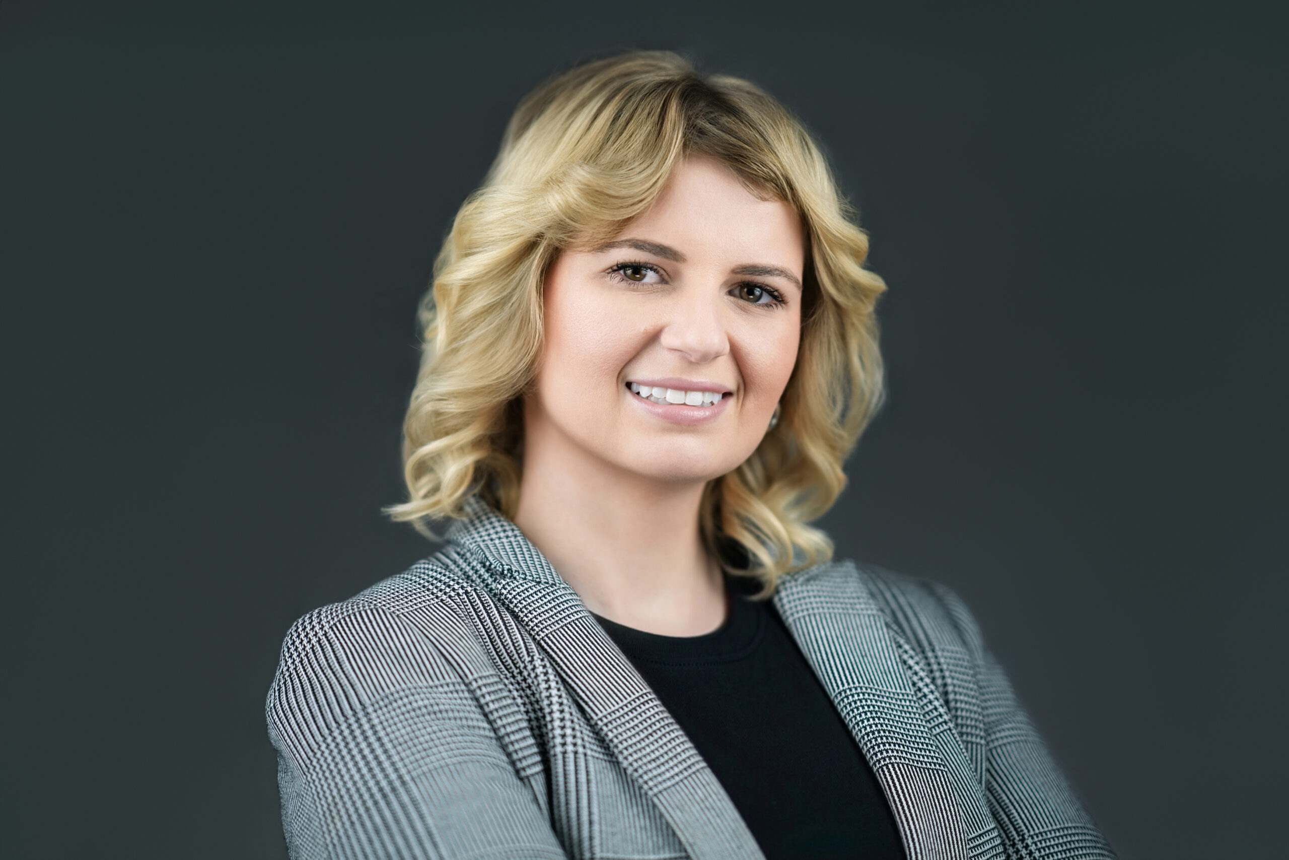 Professional showing natural expressions during a business portrait session in Northern New Jersey