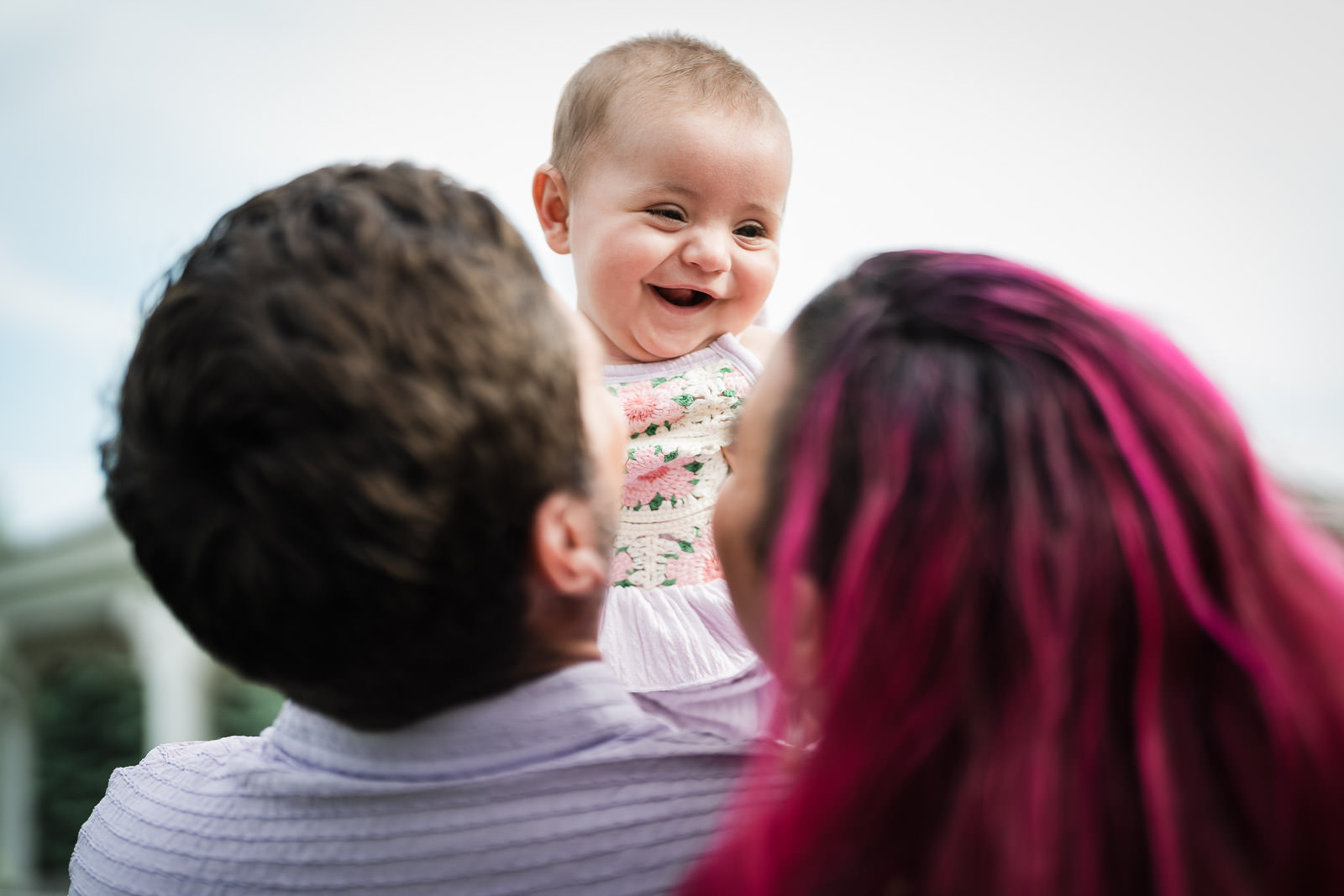 family photographer nj baby laughing crane park monroe
