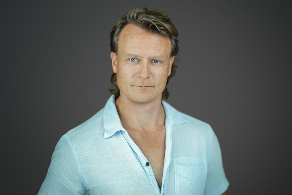 Actor headshot photographed in New Jersey studio for an Actors Access casting profile