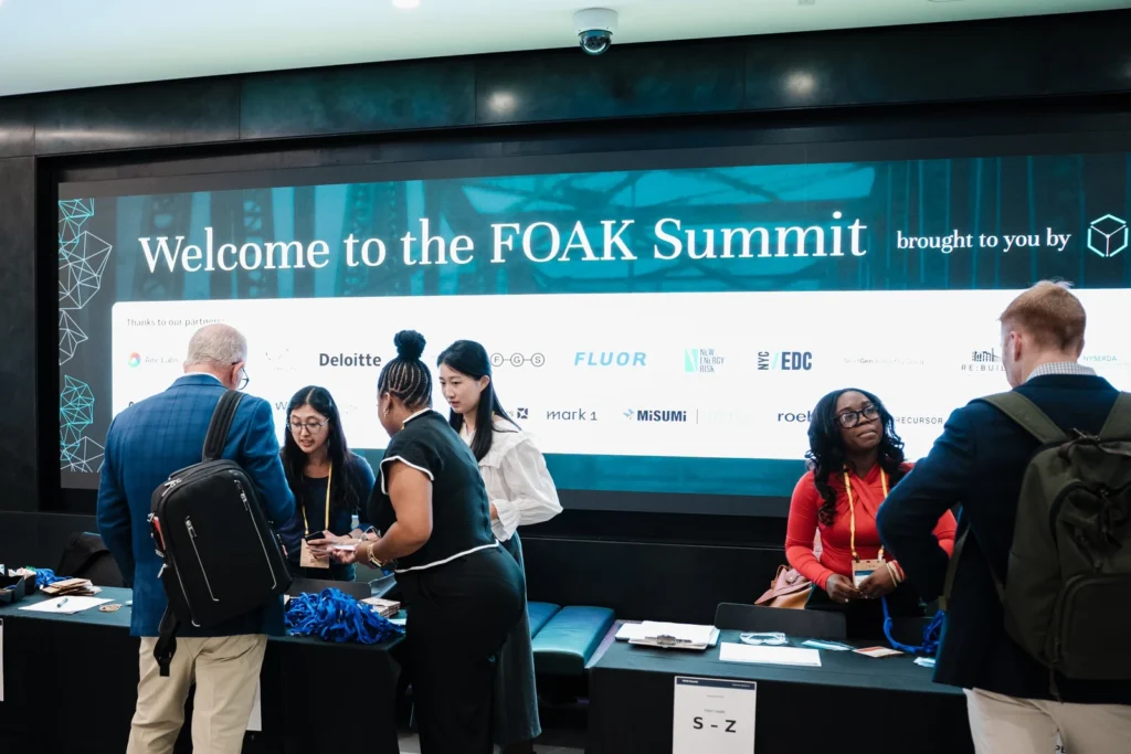 Attendees gathering at the FOAK Summit conference
