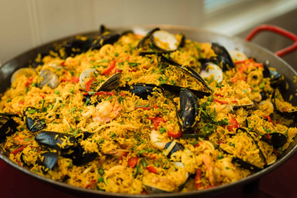 Seafood paella served at the Tilcon corporate reception at Liberty House